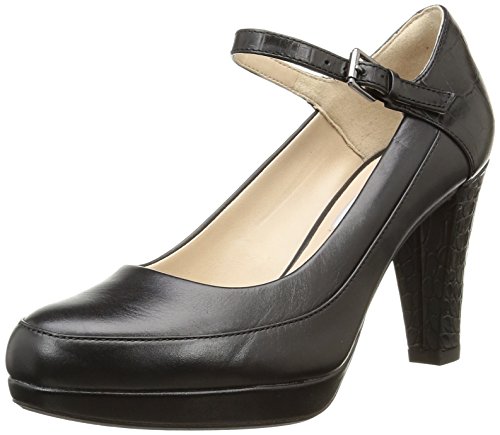 Clarks Kendra Dime - Zapatos con Cierre al Tobillo de Cuero Mujer, Color Negro, Talla 41
