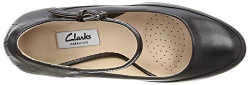 Clarks Kendra Dime - Zapatos con Cierre al Tobillo de Cuero Mujer, Color Negro, Talla 41