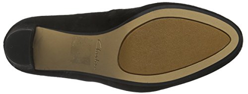 Clarks Kendra Sienna, Zapatos de Tacón para Mujer, Negro (Black Suede), 39 EU