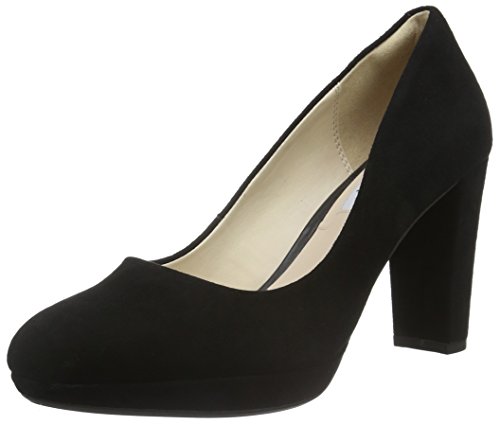 Clarks Kendra Sienna, Zapatos de Tacón para Mujer, Negro (Black Suede), 39 EU