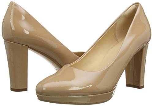 Clarks Kendra Sienna, Zapatos de Vestir par Uniforme Mujer, Patente de Bombones, 39 EU