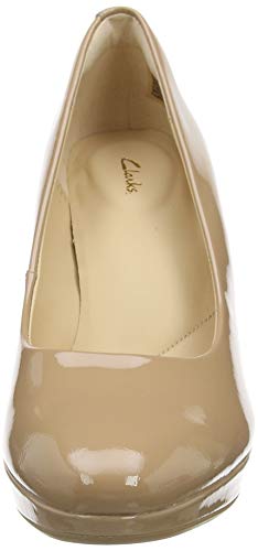 Clarks Kendra Sienna, Zapatos de Vestir par Uniforme Mujer, Patente de Bombones, 39 EU