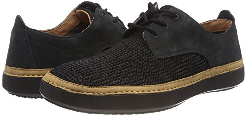 Clarks Komuter Spark, Zapatos de Cordones Derby Hombre, Negro (Black), 44 EU