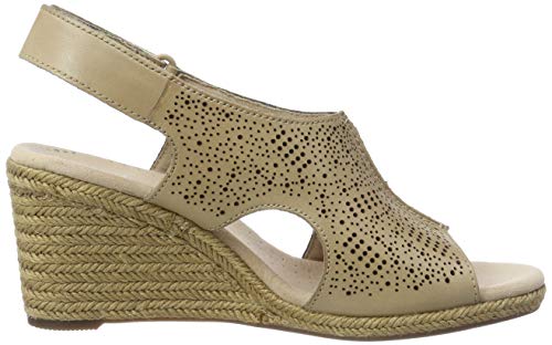 Clarks Lafley Rosen, Sandalias de Talón Abierto Mujer, Beige (Sand-), 42 EU