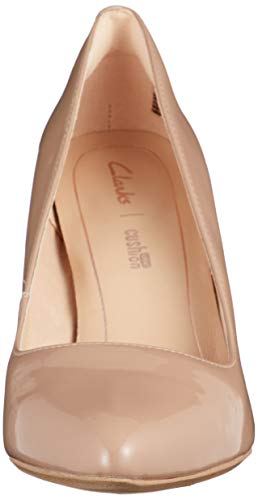 Clarks Laina RAE, Zapatos de Tacón Mujer, Beige (Nude Patent-), 39 EU