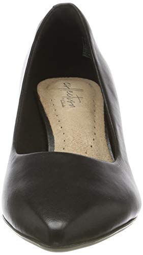Clarks Linvale Jerica, Zapatos de Tacón Mujer, Negro (Black Leather), 42 EU