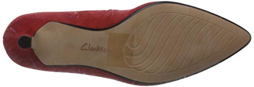 Clarks Linvale Jerica, Zapatos de Vestir par Uniforme Mujer, Rojo Cereza, 39 EU