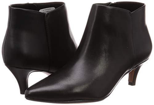 Clarks Linvale Sea, Zapatos con Tira de Tobillo Mujer, Piel (Piel Negra), 38 EU