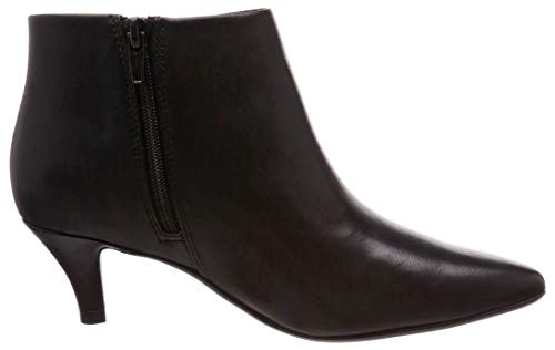 Clarks Linvale Sea, Zapatos con Tira de Tobillo Mujer, Piel (Piel Negra), 38 EU