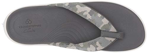 Clarks Lola Point, Chanclas Mujer, Tela de Camuflaje Caqui, 36 EU