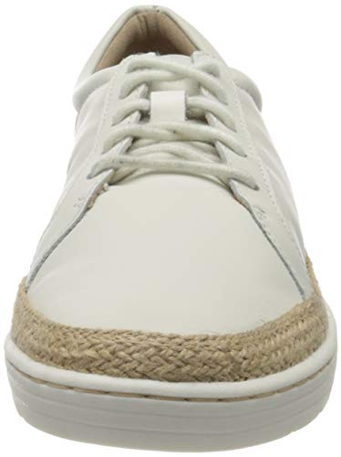 Clarks Marie Mist, Zapatos de Cordones Derby Mujer, Color Blanco, 42 EU