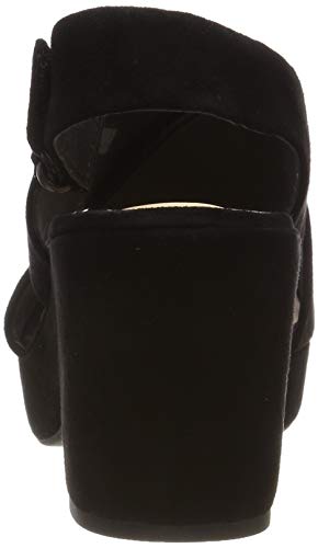 Clarks Maritsa Lara, Sandalia con Pulsera para Mujer, Negro (Black Suede-), 35.5 EU