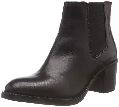 Clarks Mascarpone Bay, Botas Slouch Mujer, Negro (Black Leather), 38 EU