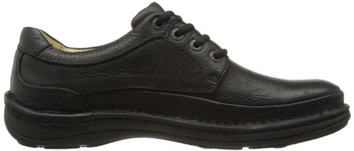 Clarks Nature Three - Zapatos con cordones Derby para hombre, Black Leather, 41.5