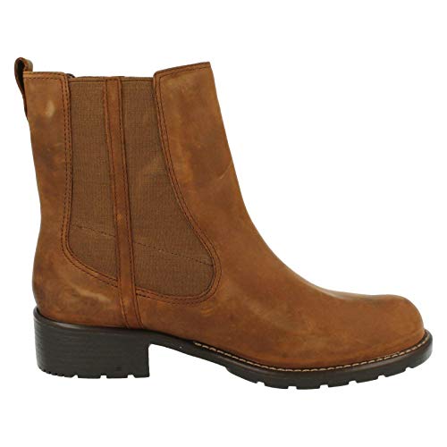 Clarks Orinoco Club, Botas Botines Chelsea, Marrón (Brown Snuff), 42 EU