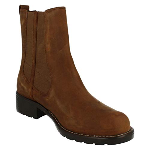 Clarks Orinoco Club, Botas Botines Chelsea, Marrón (Brown Snuff), 42 EU