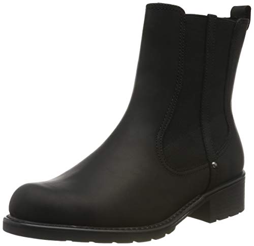 Clarks Orinoco Hot, Botas Estilo Motero Mujer, Negro (Black Nubuck Black Nubuck), 37 EU