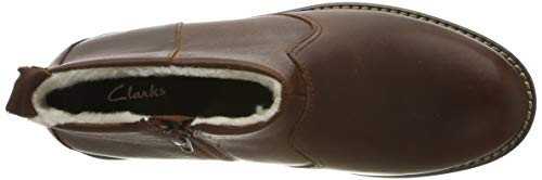 Clarks Orinoco Snug, Botas Estilo Motero Mujer, Marrón (British Tan Lea British Tan Lea), 39.5 EU