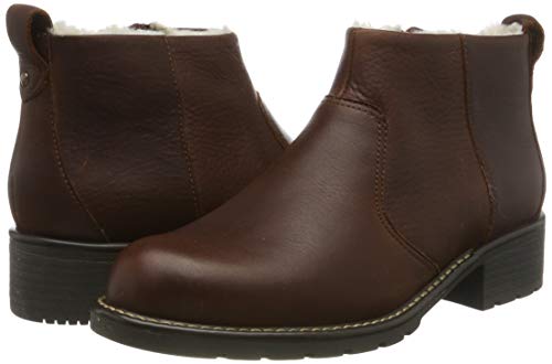 Clarks Orinoco Snug, Botas Estilo Motero Mujer, Marrón (British Tan Lea British Tan Lea), 39.5 EU