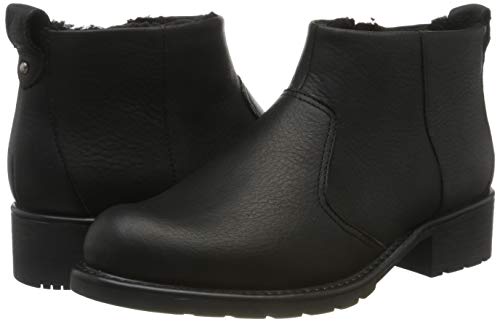 Clarks Orinoco Snug, Botas Estilo Motero Mujer, Negro (Black Leather Black Leather), 39 EU