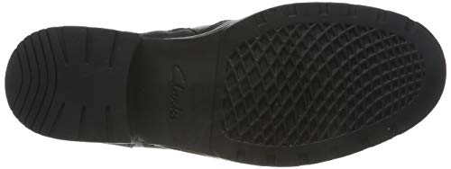 Clarks Orinoco Snug, Botas Estilo Motero Mujer, Negro (Black Leather Black Leather), 39 EU