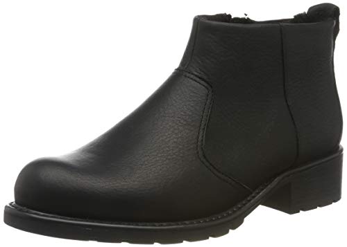 Clarks Orinoco Snug, Botas Estilo Motero Mujer, Negro (Black Leather Black Leather), 39 EU