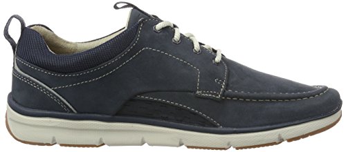 Clarks Orson Bay, Zapatos de Cordones Derby para Hombre, Azul (Navy Nubuck -), 42.5 EU