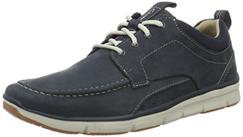 Clarks Orson Bay, Zapatos de Cordones Derby para Hombre, Azul (Navy Nubuck -), 42.5 EU