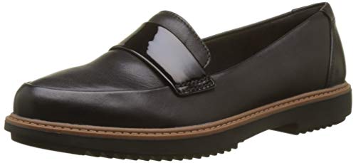Clarks Raisie Arlie, Mocasines Mujer, Negro (Black), 39 EU