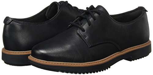 Clarks Raisie Bloom, Derby Mujer, Negro (Black Leather), 38 EU