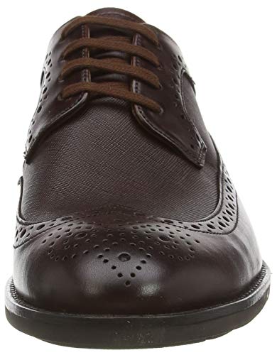 Clarks Ronnie Limit, Zapatos de Cordones Derby Hombre, Marrón (Dark Tan Lea Dark Tan Lea), 43 EU