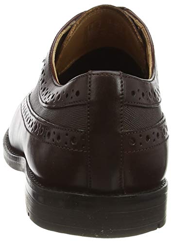Clarks Ronnie Limit, Zapatos de Cordones Derby Hombre, Marrón (Dark Tan Lea Dark Tan Lea), 43 EU