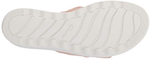 Clarks Sandalias de cuña Jillian Leap para mujer, beige (rojo rosado cuero), 43 EU