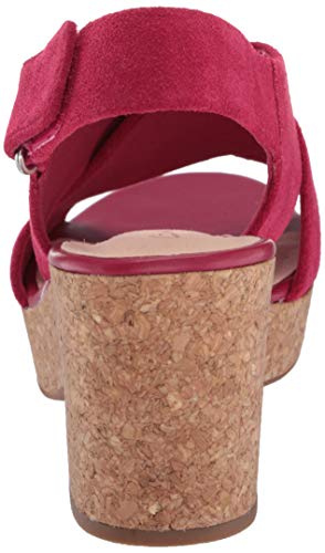 Clarks Sandalias de cuña Maritsa Lara para mujer, rosa (Gamuza fucsia), 36 EU