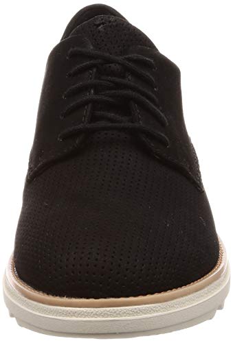 Clarks Sharon Crystal, Zapatos de Cordones Derby Mujer, Negro (Black-), 41.5 EU