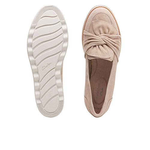 Clarks Sharon Dasher, Mocasines Mujer, Beige (Sand Suede Sand Suede), 41 EU
