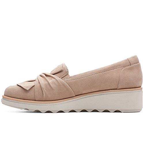 Clarks Sharon Dasher, Mocasines Mujer, Beige (Sand Suede Sand Suede), 41 EU