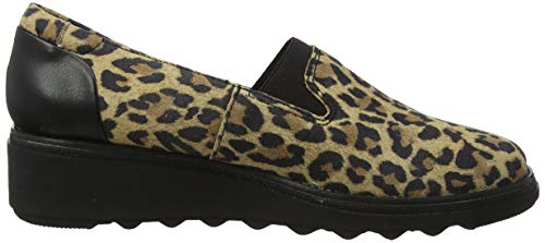 Clarks Sharon Dolly Mocasines Mujer, Multicolor (Leopard Print Leopard Print), 39 EU