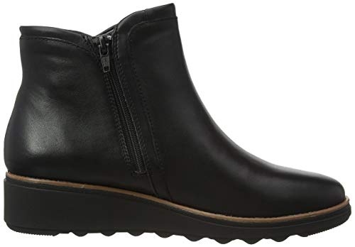 Clarks Sharon Heights, Botas Cortas al Tobillo Mujer, Cuero Negro, 42 EU