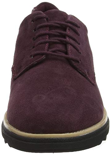Clarks Sharon Noel, Zapatos de Cordones Derby Mujer, Marrón (Burgundy Nubuck), 38 EU