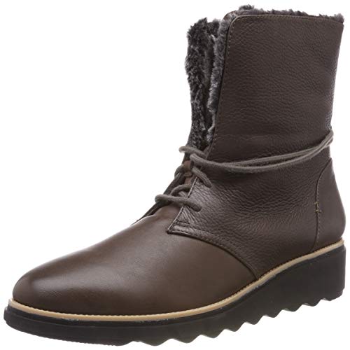 Clarks Sharon Pearl, Botines Mujer, Gris (Taupe Leather), 38 EU