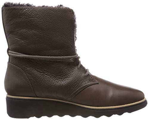 Clarks Sharon Pearl, Botines Mujer, Gris (Taupe Leather), 38 EU