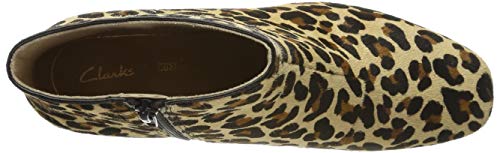 Clarks Sheer Flora, Botas Chelsea para Mujer, Multicolor (Leopard Print Leopard Print), 35.5 EU