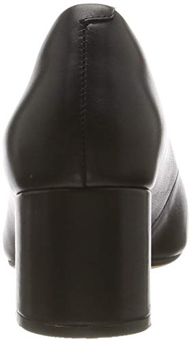 Clarks Sheer Rose, Zapatos de Tacón Mujer, Negro (Black Leather Black Leather), 37 EU