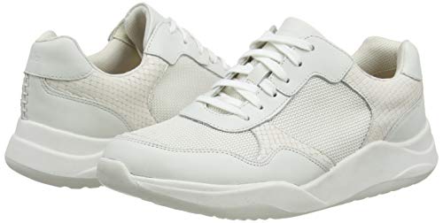 Clarks Sift Lace, Zapatillas Mujer, Blanco (White Combi White Combi), 37.5 EU