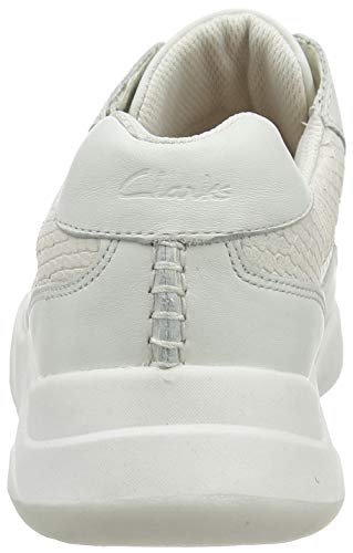 Clarks Sift Lace, Zapatillas Mujer, Blanco (White Combi White Combi), 37.5 EU