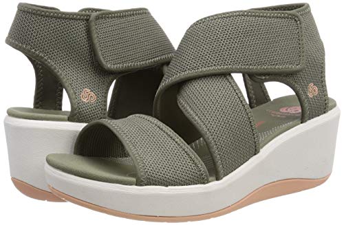 Clarks Step Cali Palm, Zapatillas Mujer, Verde (Olive-), 39.5 EU