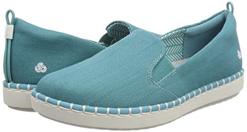 Clarks Step Glow Slip, Bailarinas Mujer, Azul (Aqua-), 36 EU