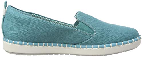 Clarks Step Glow Slip, Bailarinas Mujer, Azul (Aqua-), 36 EU