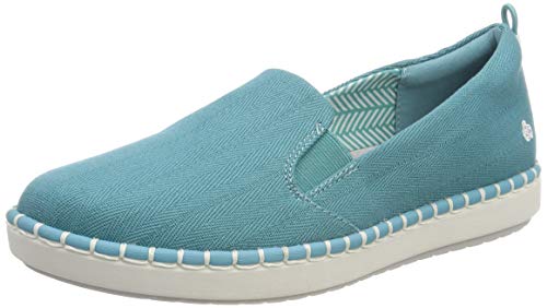 Clarks Step Glow Slip, Bailarinas Mujer, Azul (Aqua-), 36 EU